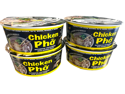 SHARK TANK BUNDLE COMBO PACK - LIMITED TIME Instant Pho Vietnamese Rice Noodle Soup, 8 pack (4 Beef / 4 Chicken)