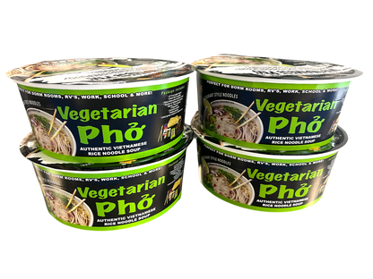 Instant VEGETARIAN Pho Pholicious,, Vietnamese Rice Noodle Soup, 4 pack / 3.6 Ounce Bowls, Ramen Alternative & Fresh Ingredients - IN STOCK & SAMSCLUB.COMN